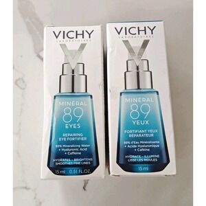 Vichy Mineral 89 Eyes Repairing Eye Fortifier Caffeine 15 ml 0.51oz x 2 New